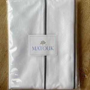 Matouk Ansonia Charcoal Pair of King Pillowcases